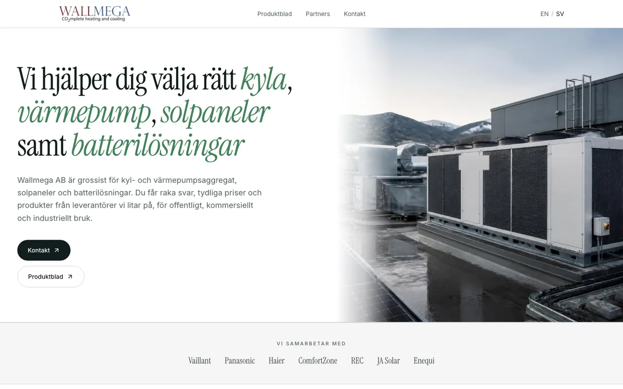 The Wallmega website